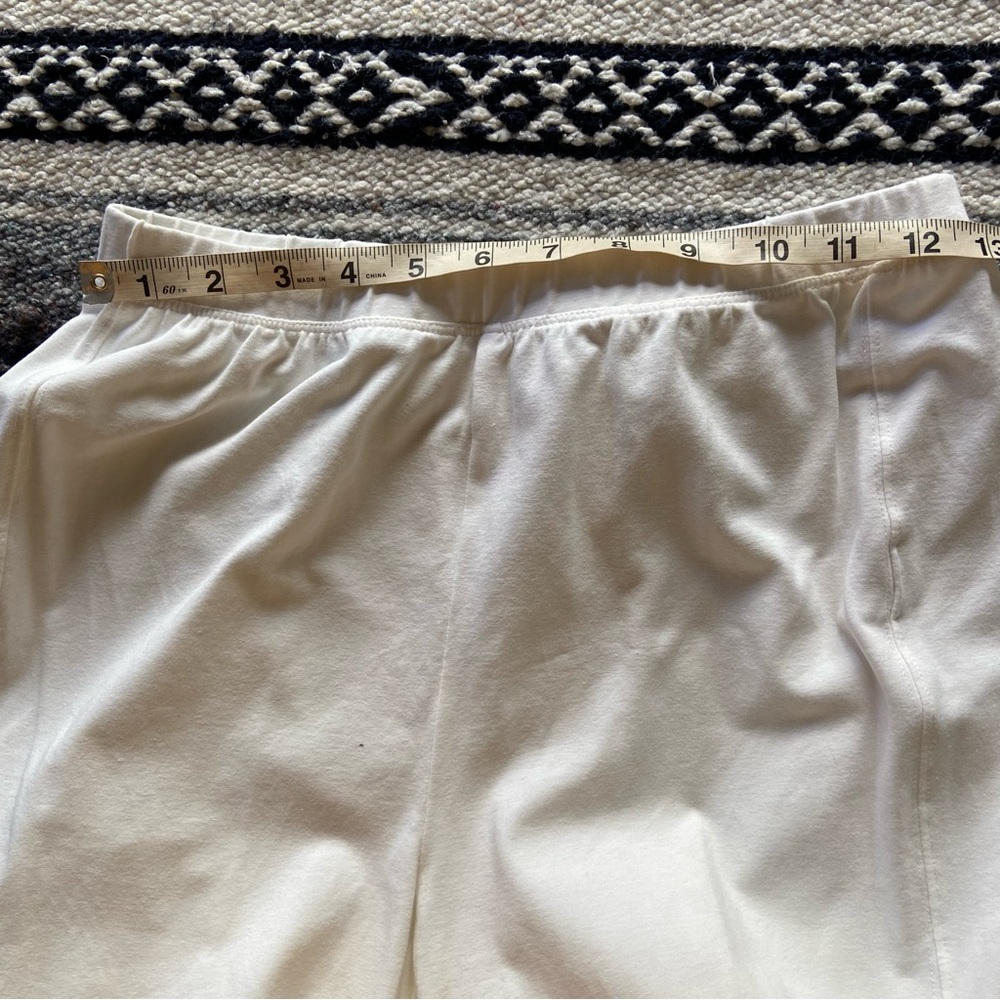 Soft Surroundings White Wide Leg Side Button Pants XSmall XS Comfy Lounge - Picture 3 of 12